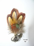 Feather pin / hat feather, holder hat with safety pin, 9 cm (3.5 in)