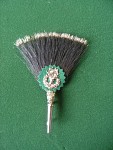 Little flat gamsbart, Saint Hubert, holder with safety pin, 10,5 cm (4 in)
